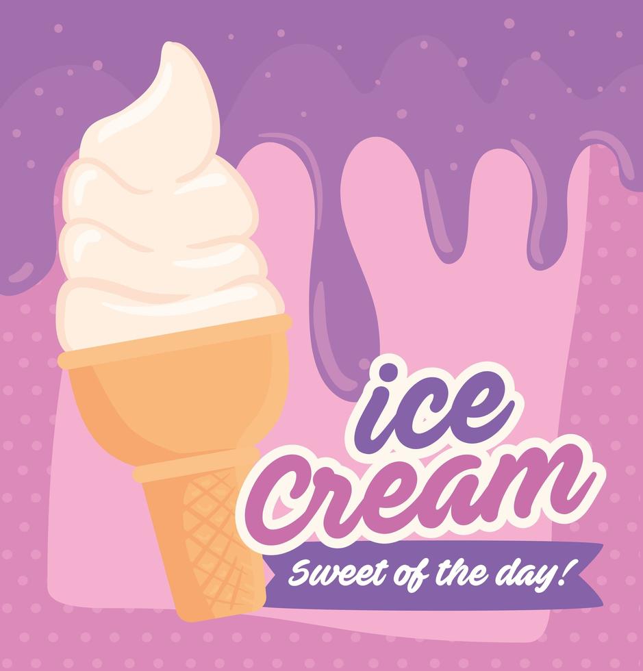 Ice cream poster vector