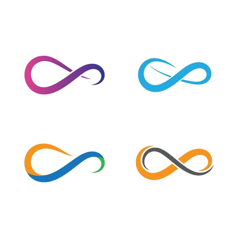 conjunto de imágenes de logotipo infinito vector