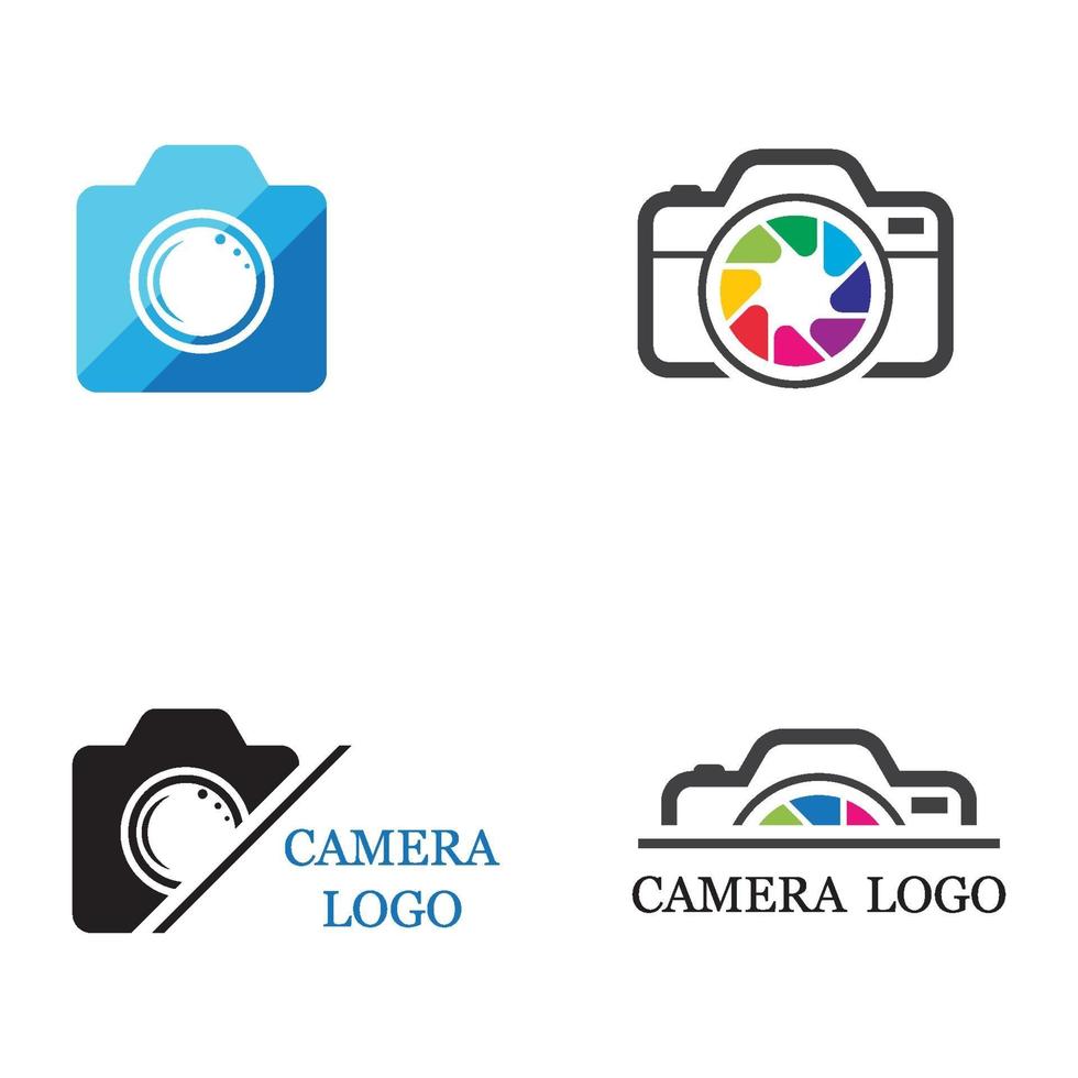 Camera logo images set vector