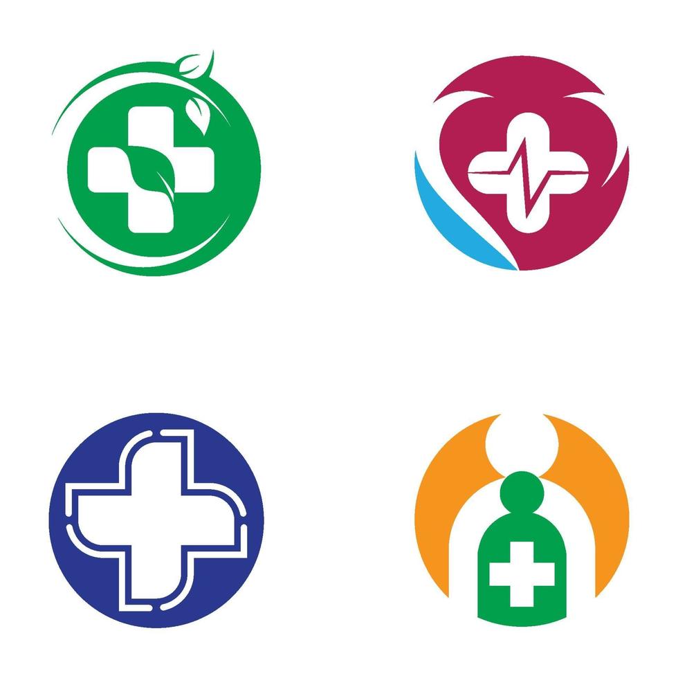 Medical care logo images set vector