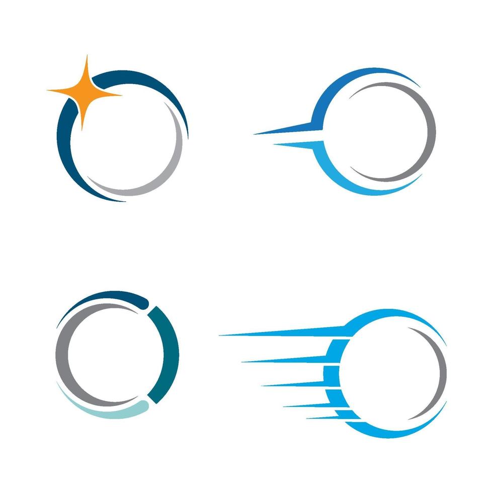 Circle logo design set vector