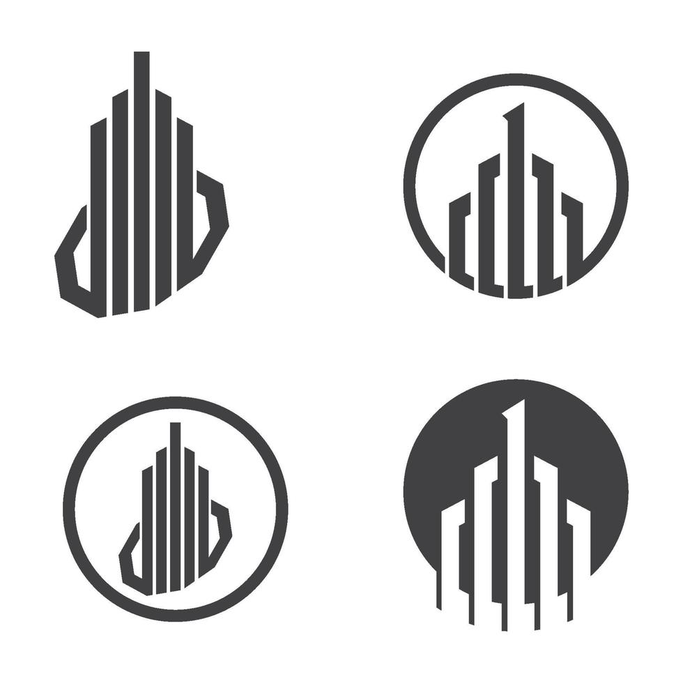 Real estate logo images set vector