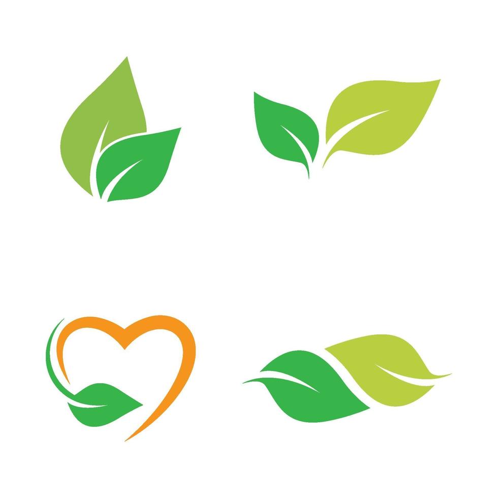 Leaf logo images set vector