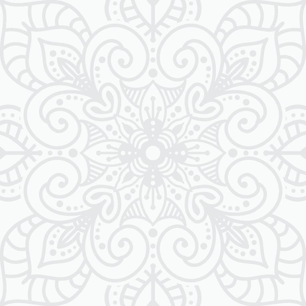 mandala de flores. elementos decorativos vintage. patrón oriental, ilustración vectorial. vector