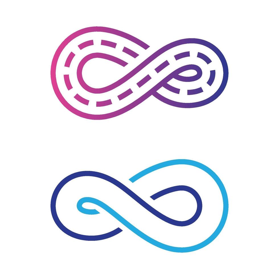 Infinity logo images set vector