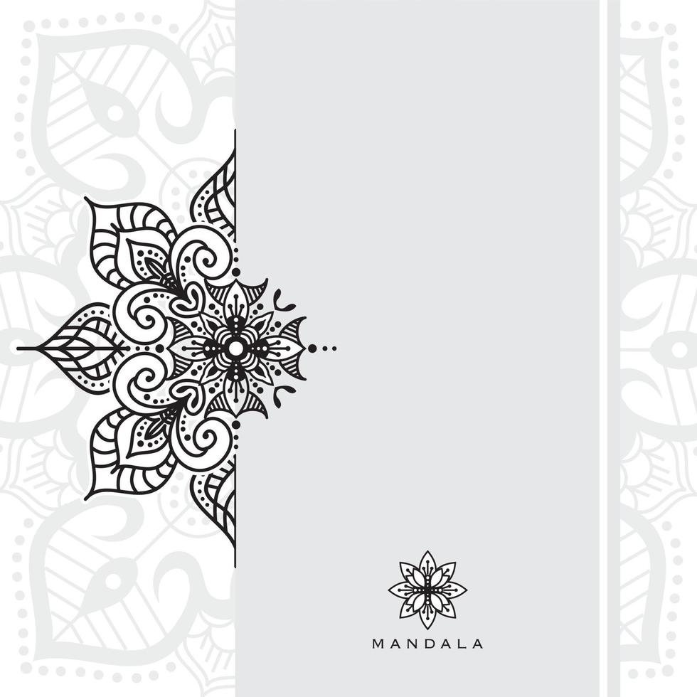 mandala de flores. elementos decorativos vintage. patrón oriental, ilustración vectorial. vector