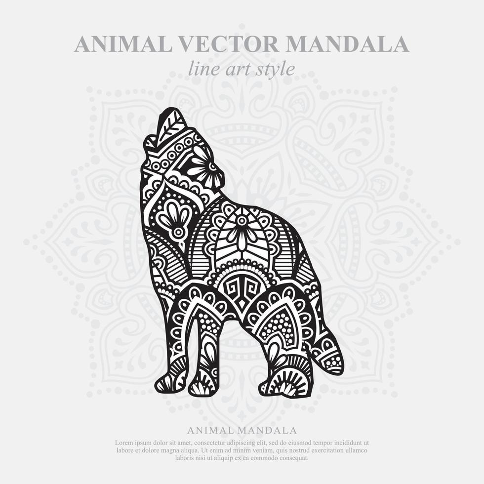 Download Wolf Mandala Vintage Decorative Elements Oriental Pattern Vector Illustration 2033406 Vector Art At Vecteezy
