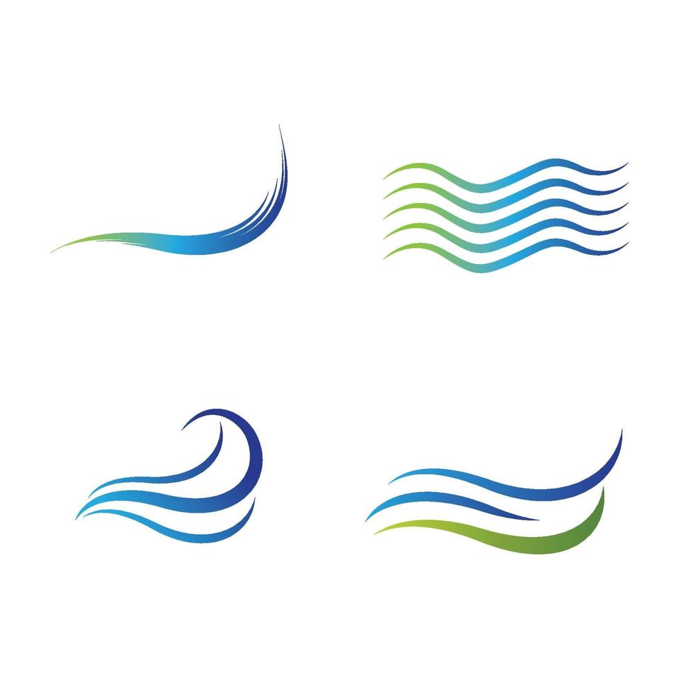 Water wave logo images vector