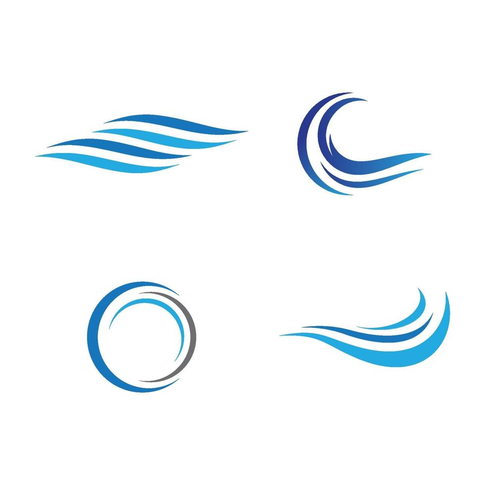 Water wave logo images vector