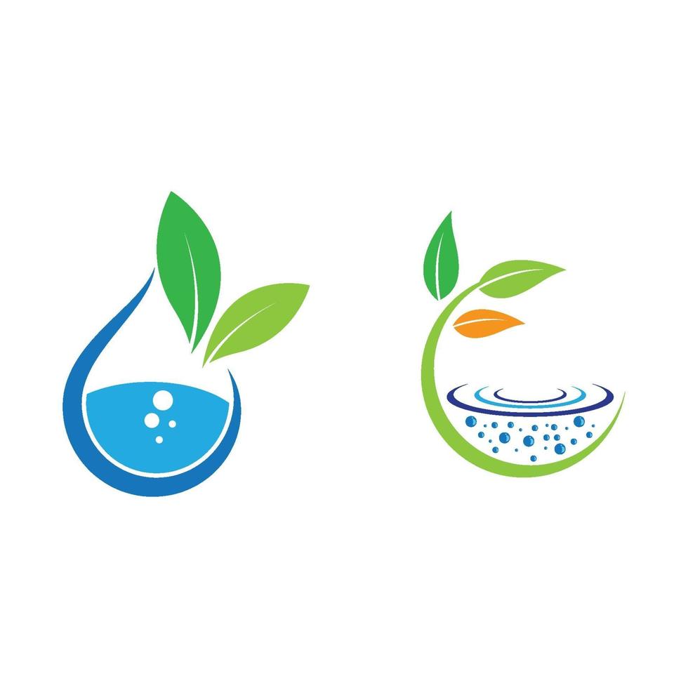 Eco water logo images vector