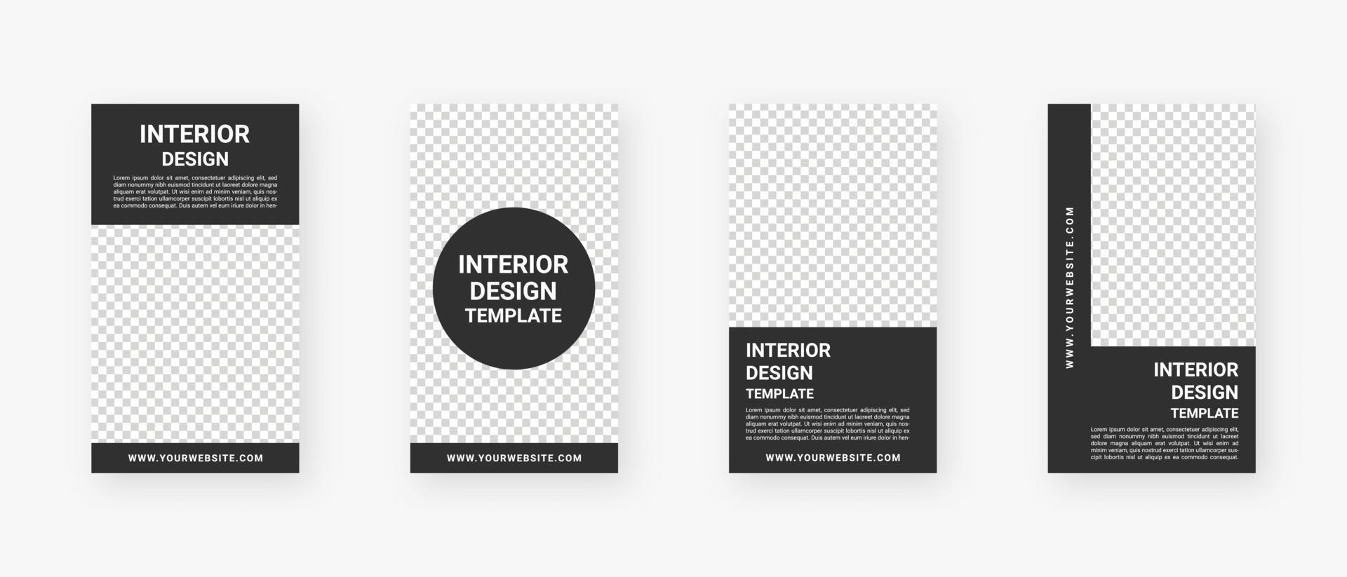 Social media template. Trendy editable social media stories template. Mockup isolated. Template design. Vector illustration.