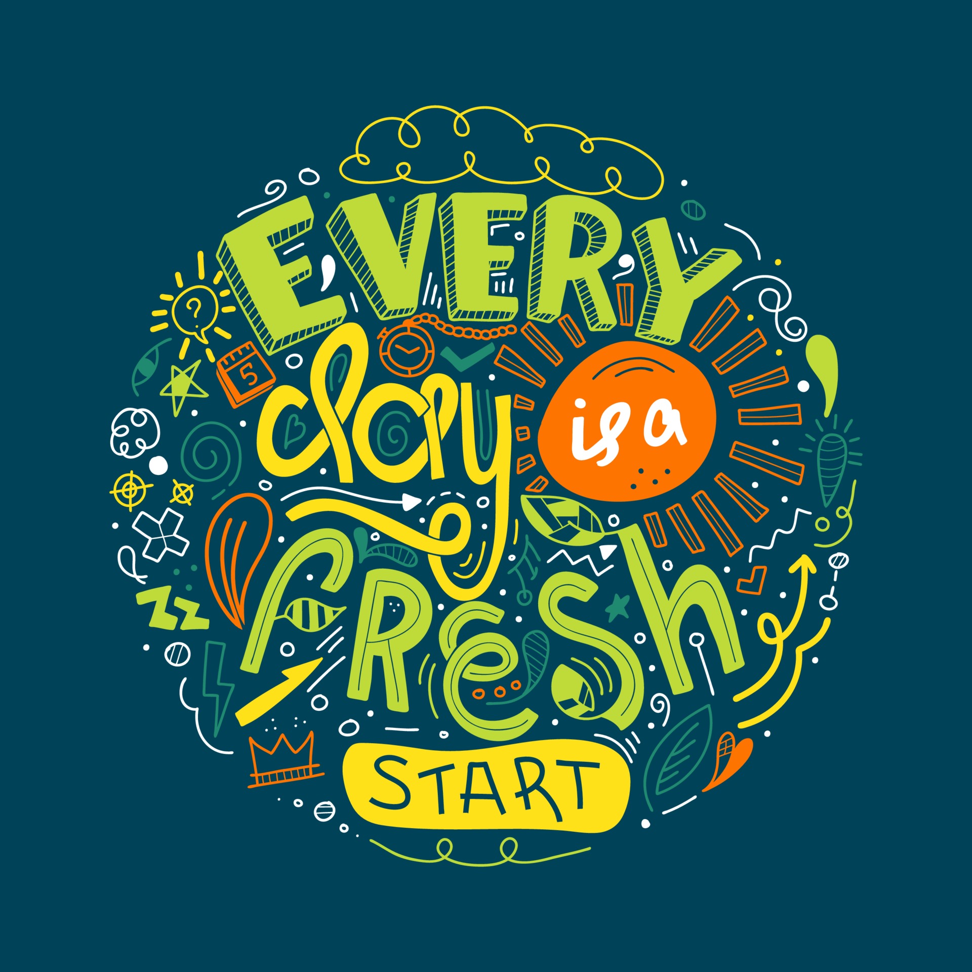 леттеринг на старт.