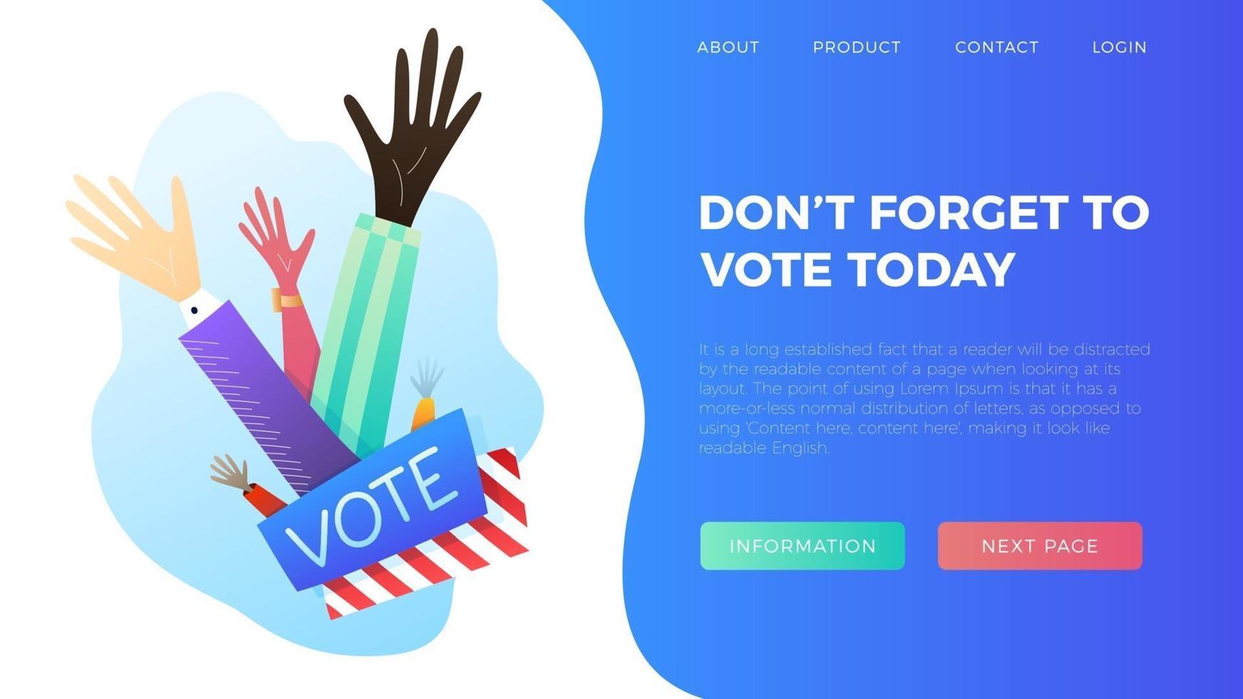 vote today illustration vector
