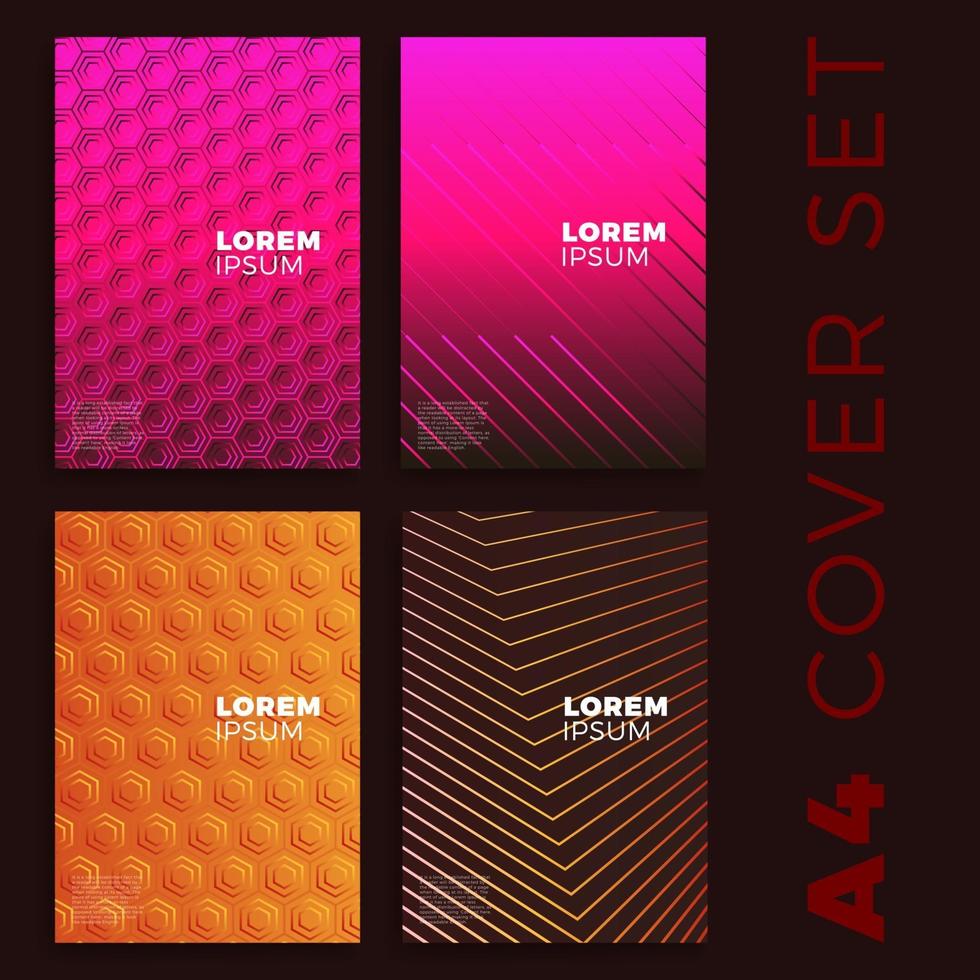 abstract geometric contemporary poster or cover set vector