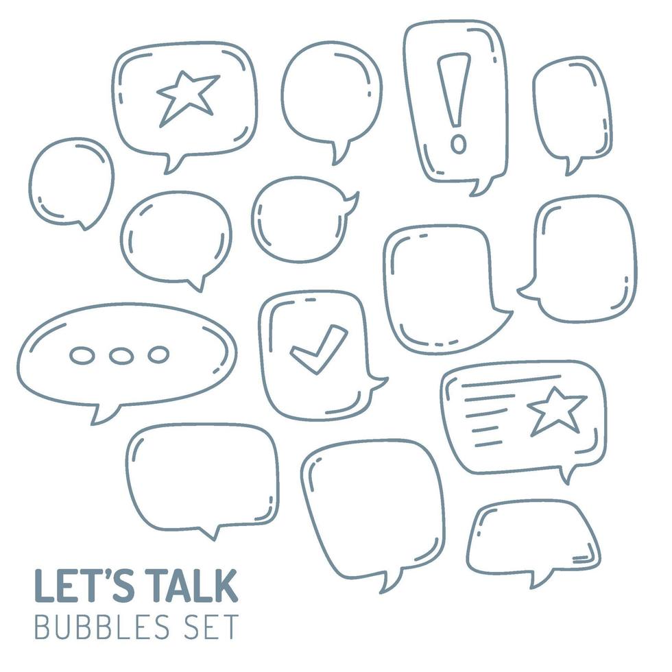 chat bubble set vector