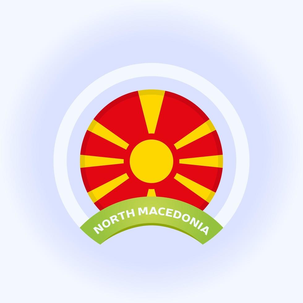 bandera de macedonia del norte vector