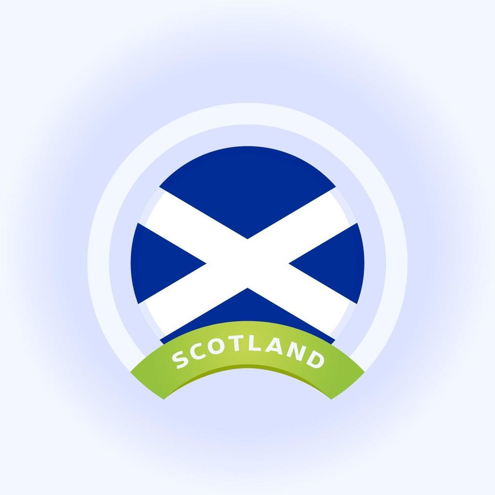 scotland circle flag vector