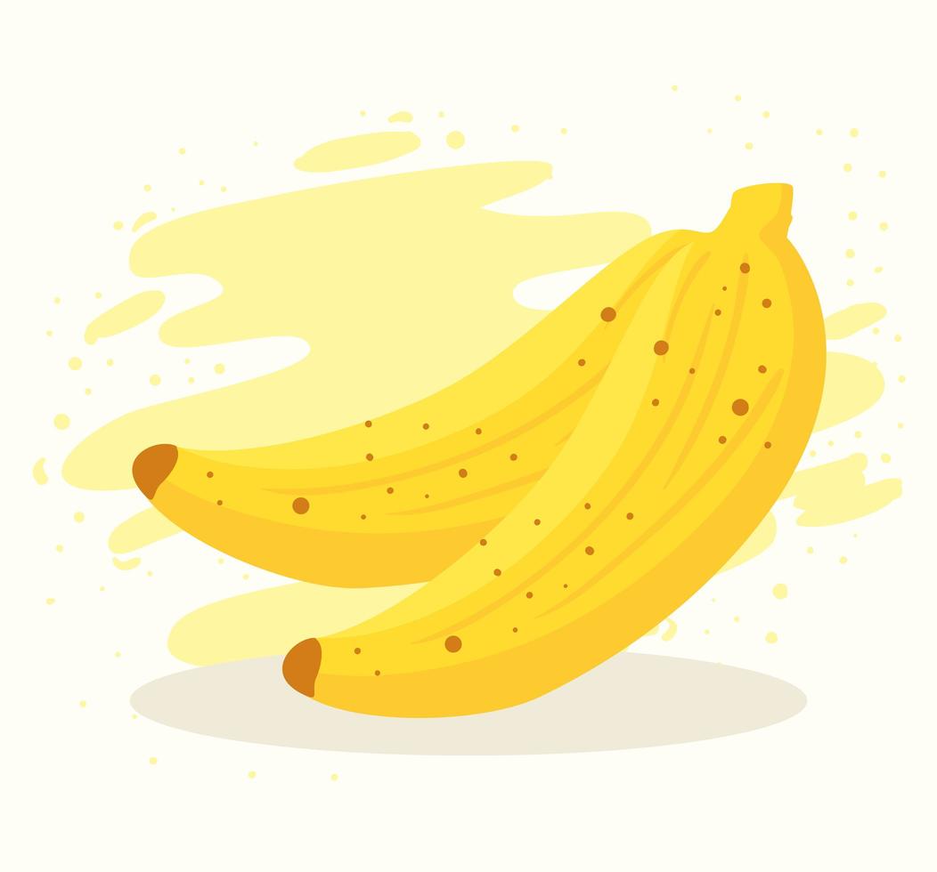fresh bananas, healthy food concept vector