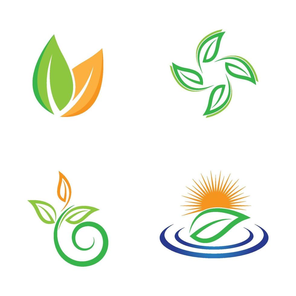 imagenes de logo de hoja vector