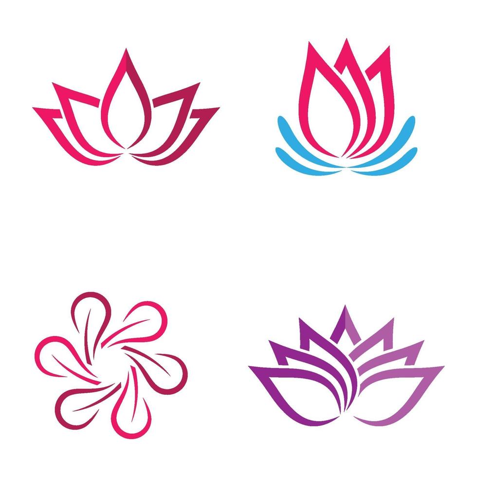 Beauty lotus logo images vector