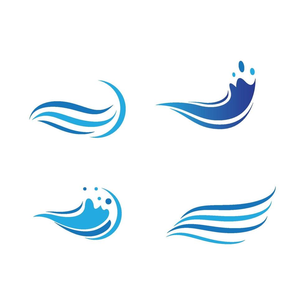 Water wave logo images vector