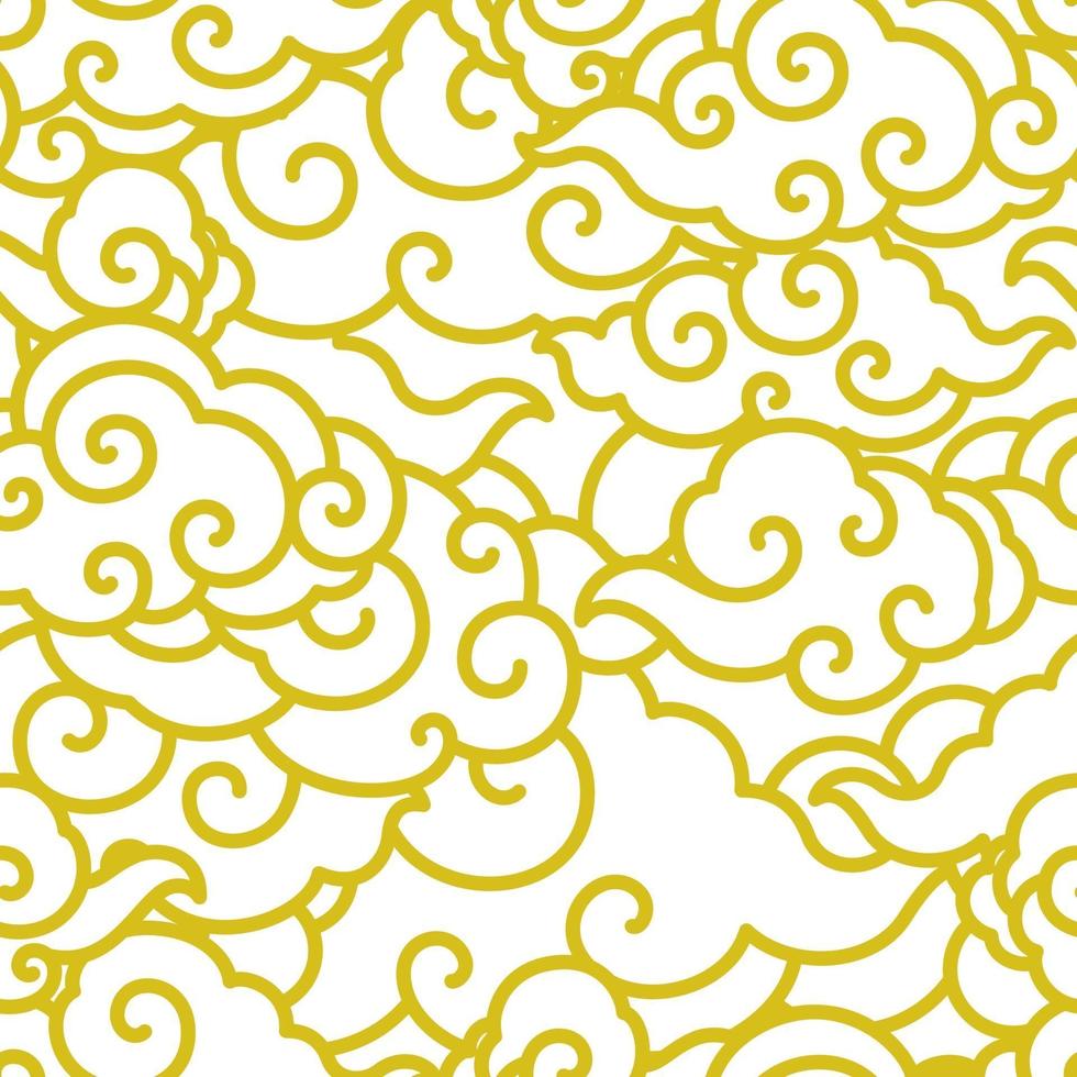 Chinese cloud wave seamless wallpaper. vector