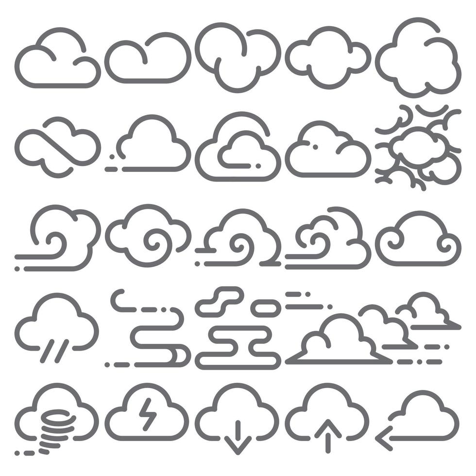 Cloud icon vector pack