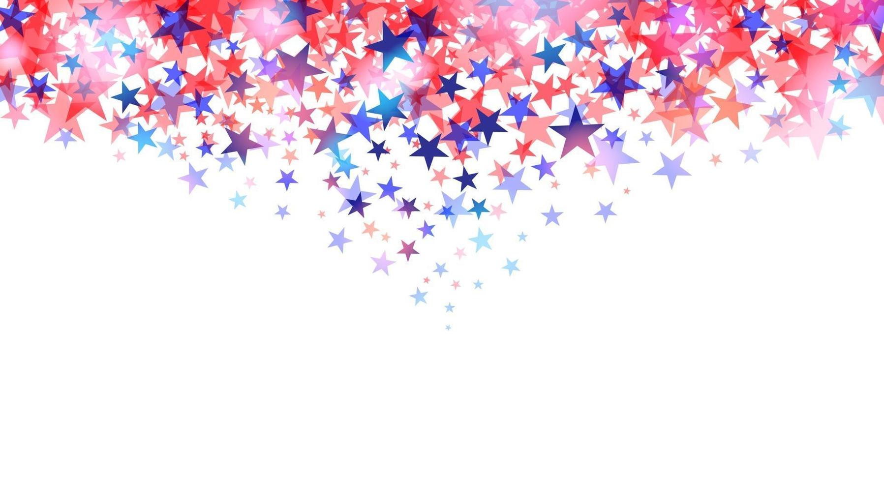 Red and blue stars isolated on white background vector