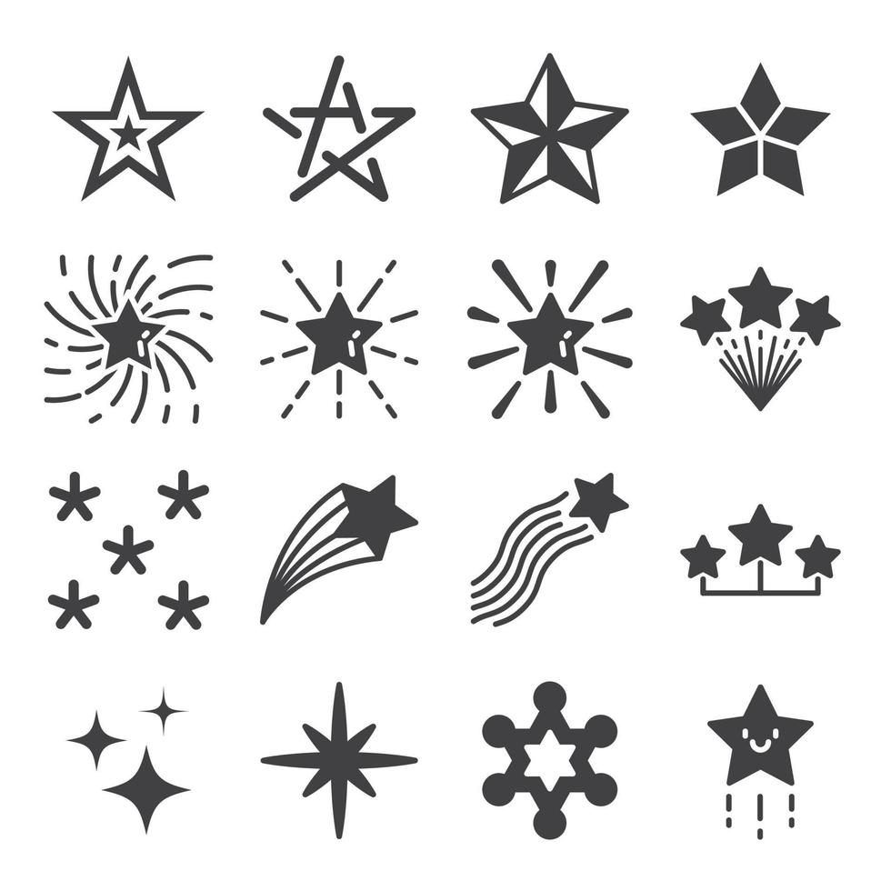 Star icons vector set