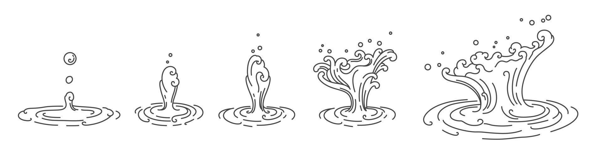 Traditional oriental water droplet vector. vector