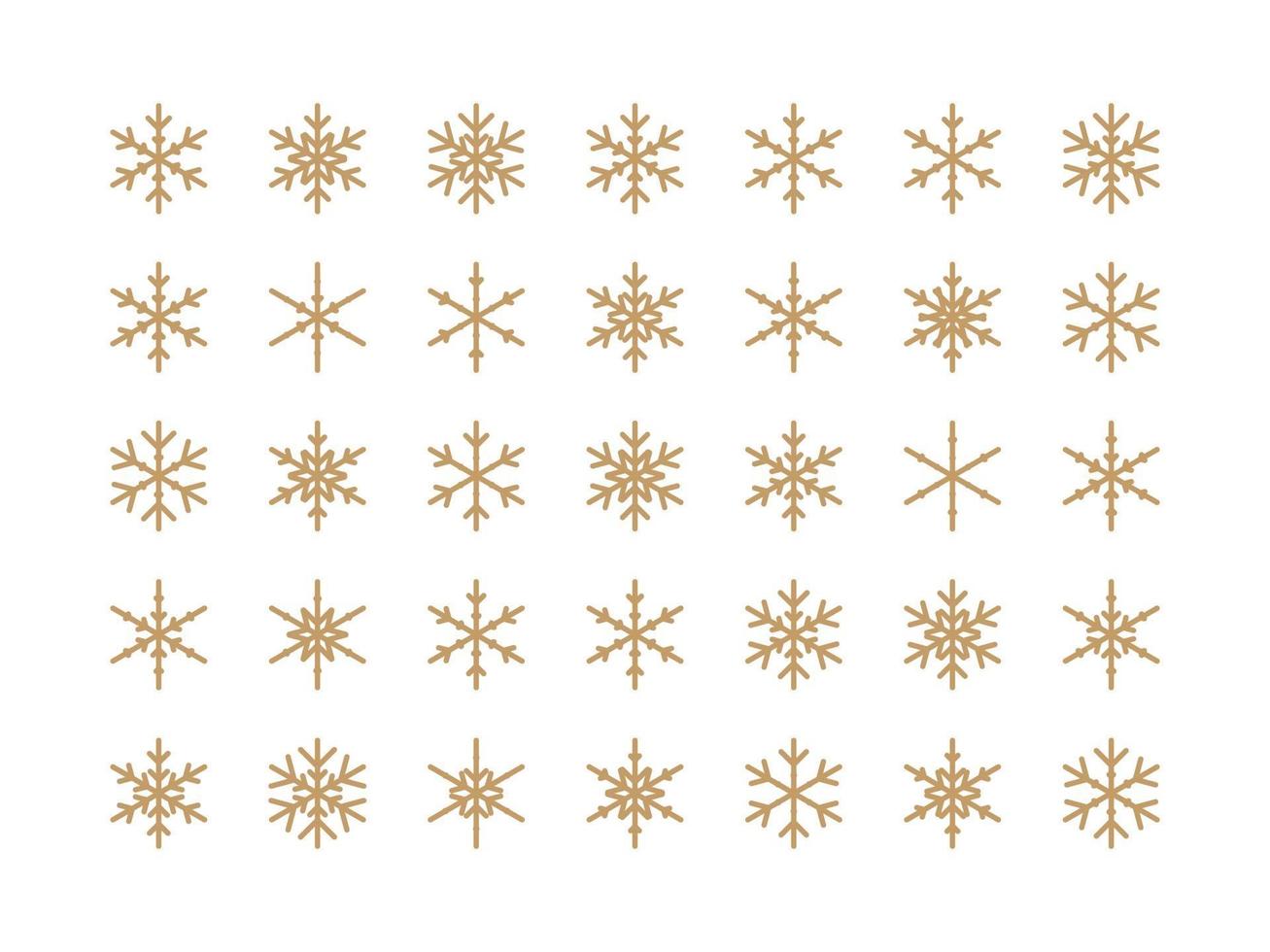 Isolated Snowflake Collection vector