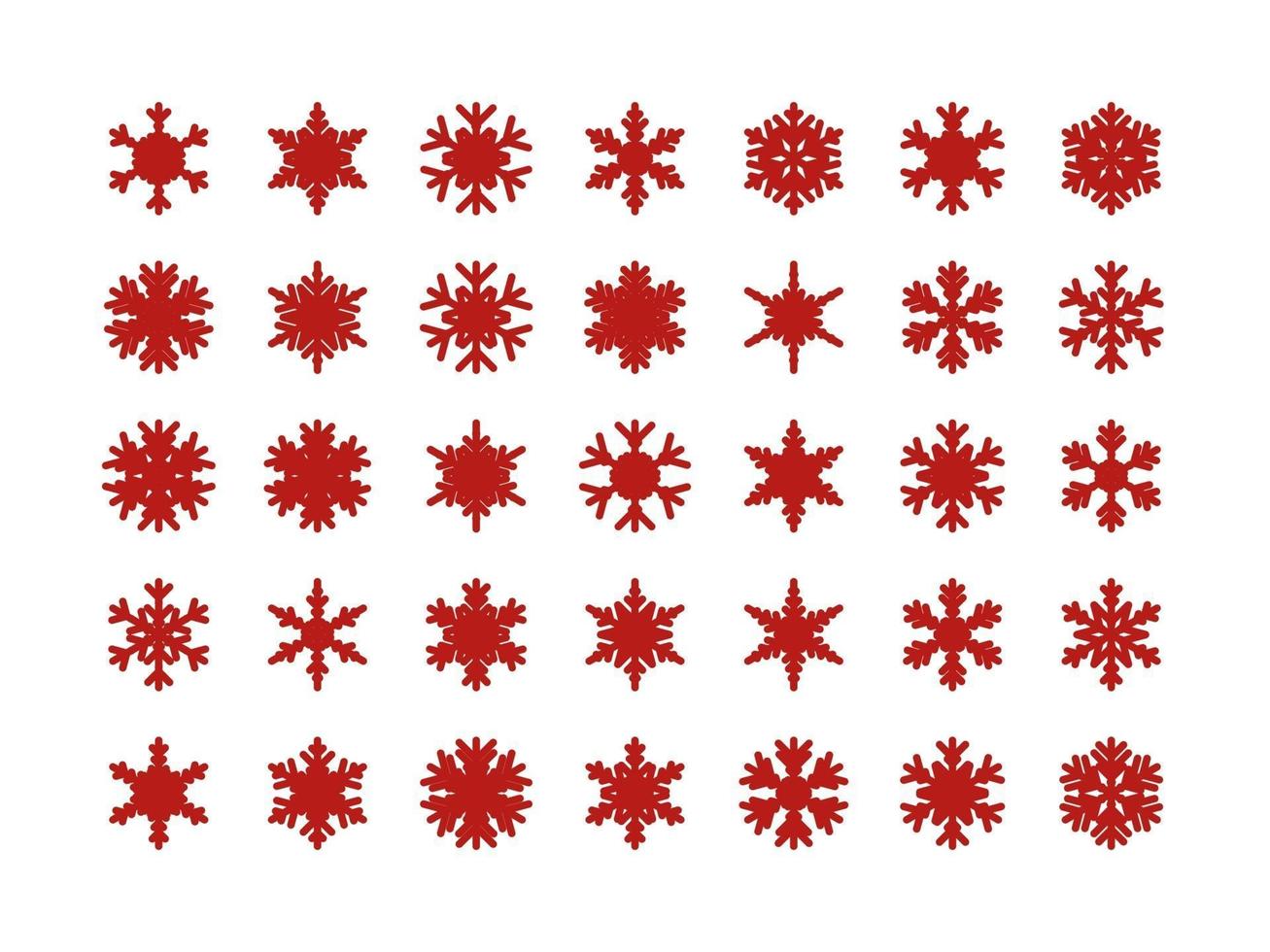 Isolated Snowflake Collection vector