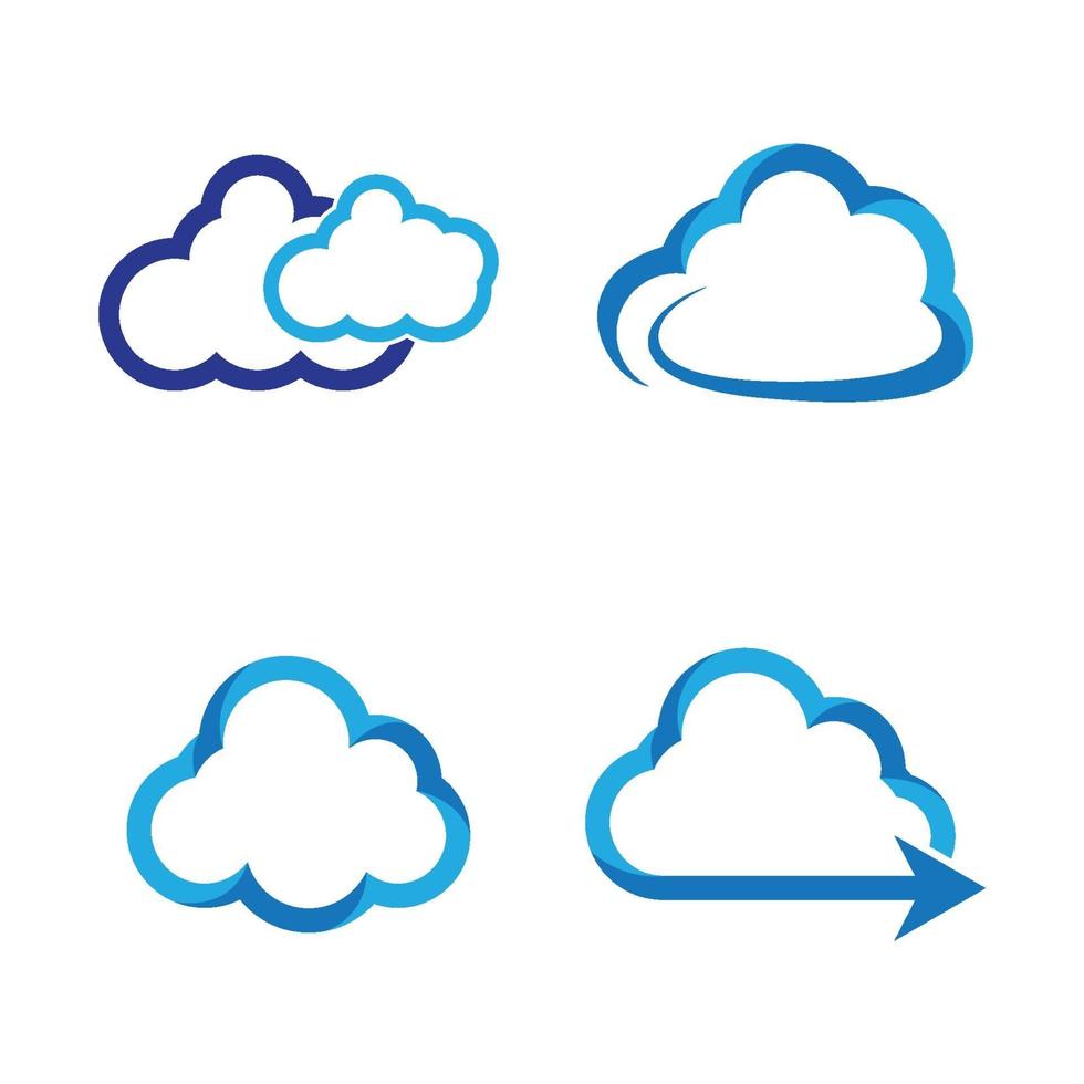 Ilustración de imágenes de logotipo de nube vector