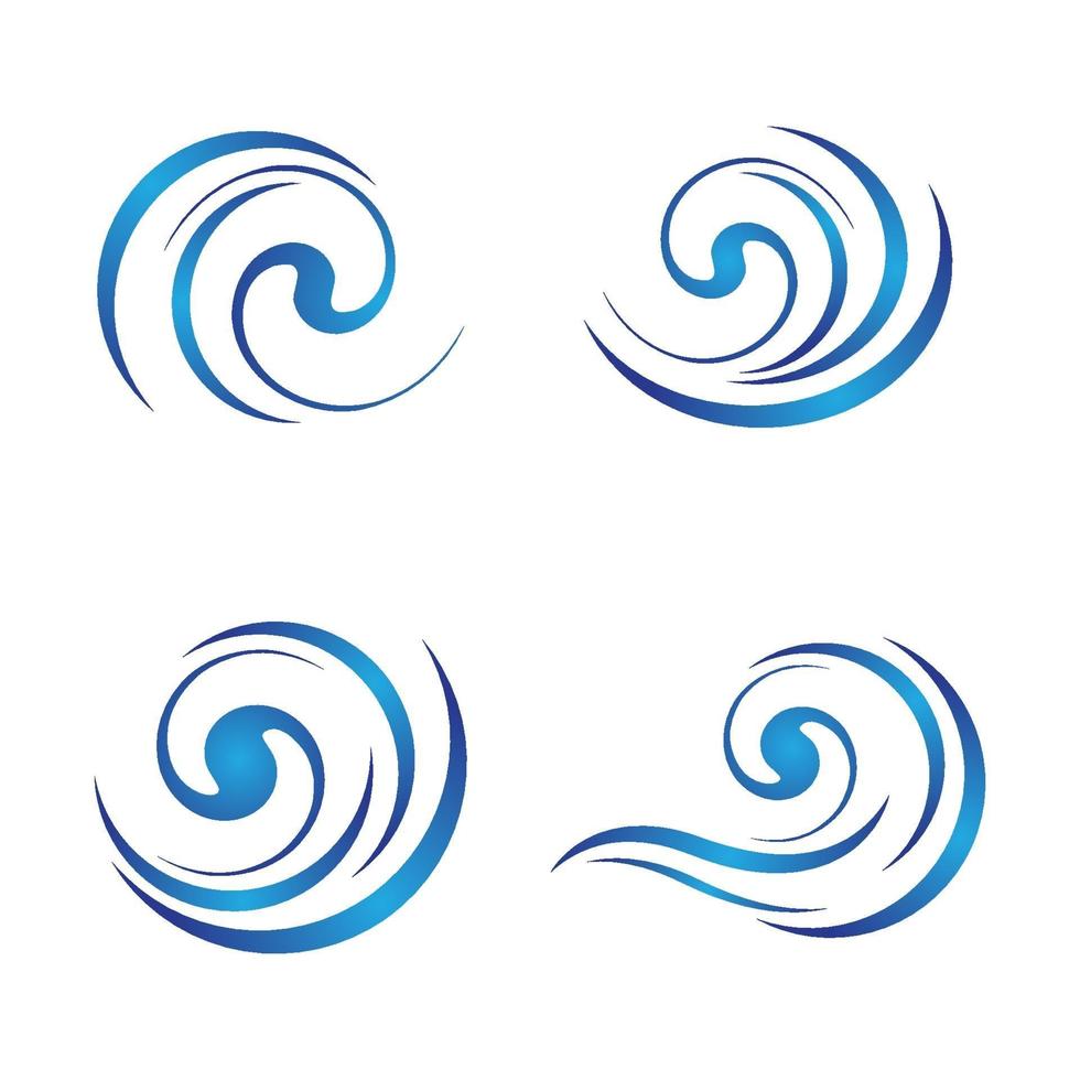 Water wave logo images vector