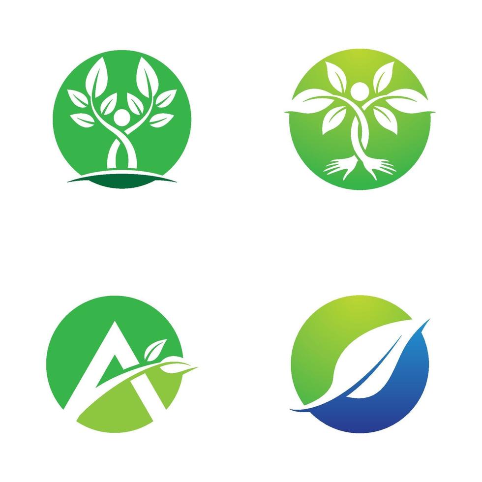 imagenes de logo de hoja vector