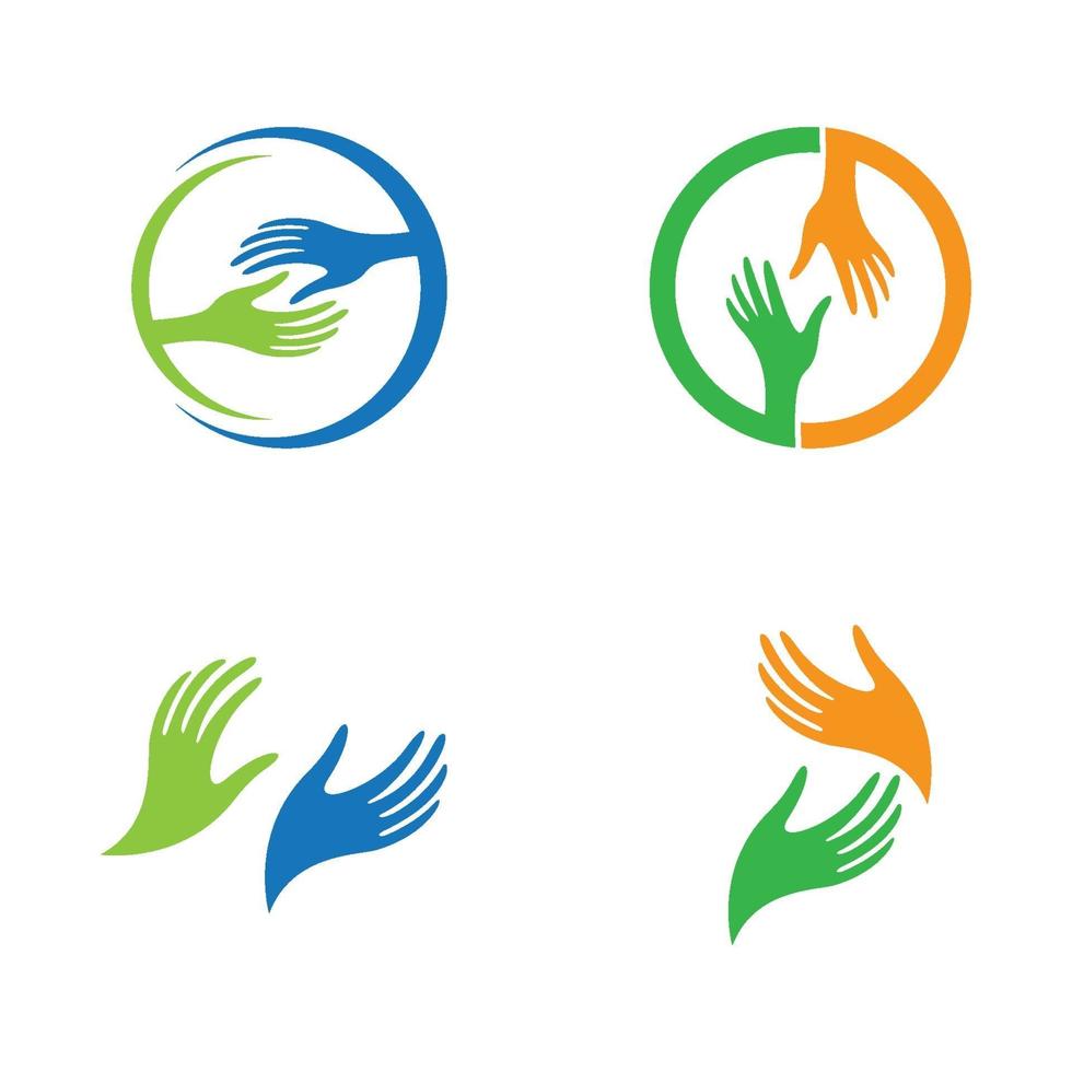 Hand logo images vector