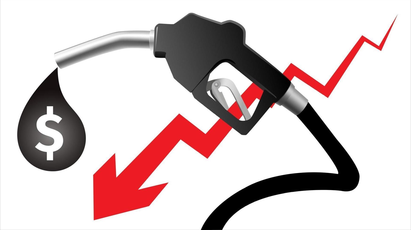 Gas nozzle with oil drop vector