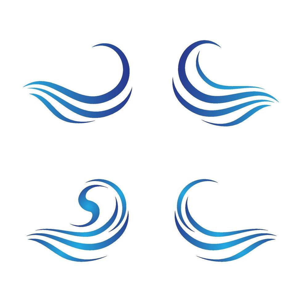 Water wave logo images vector