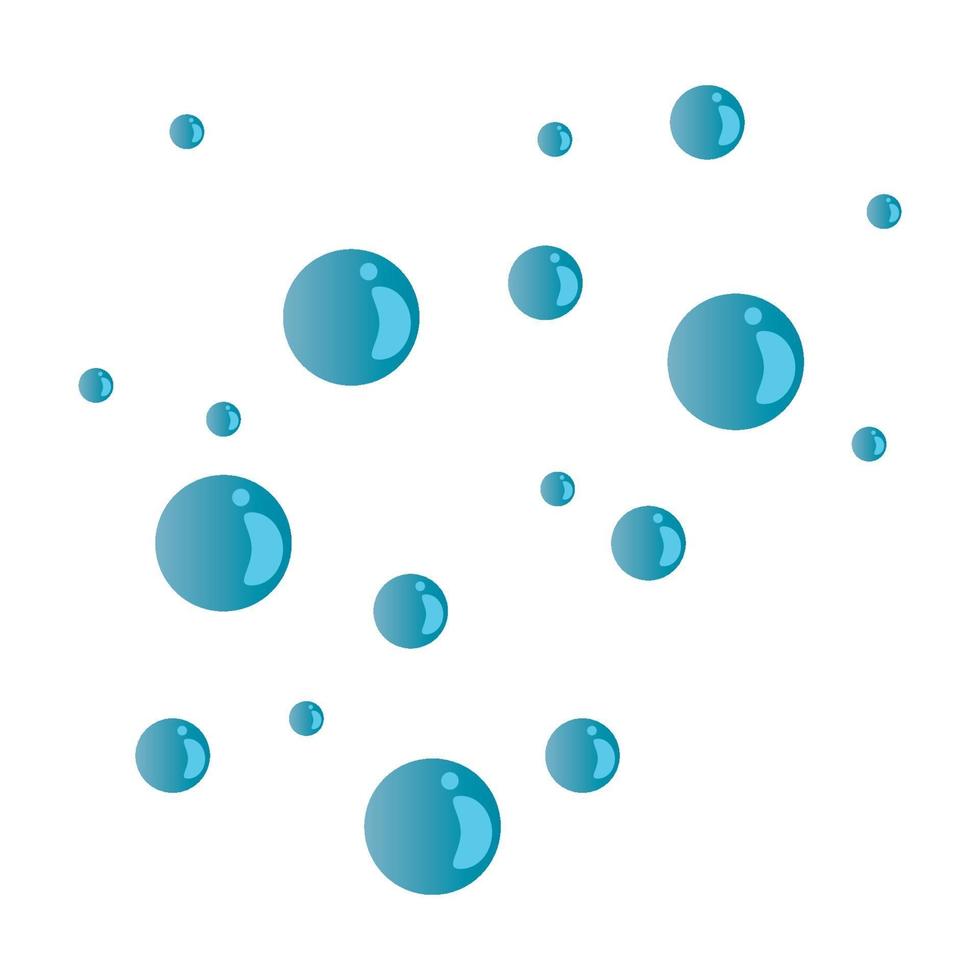 Ilustración de imágenes de burbujas de agua vector