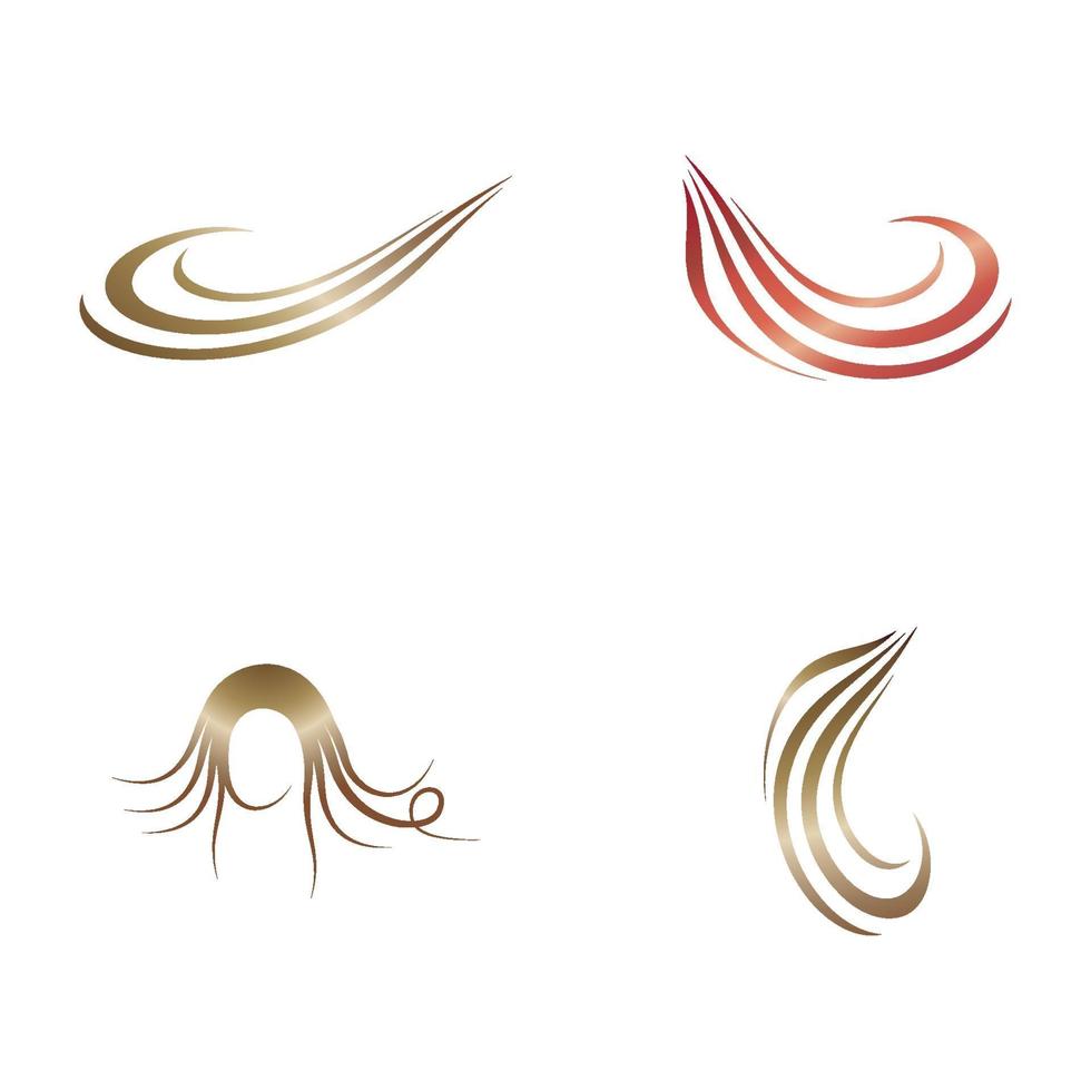Hair logo and symbol vector icon