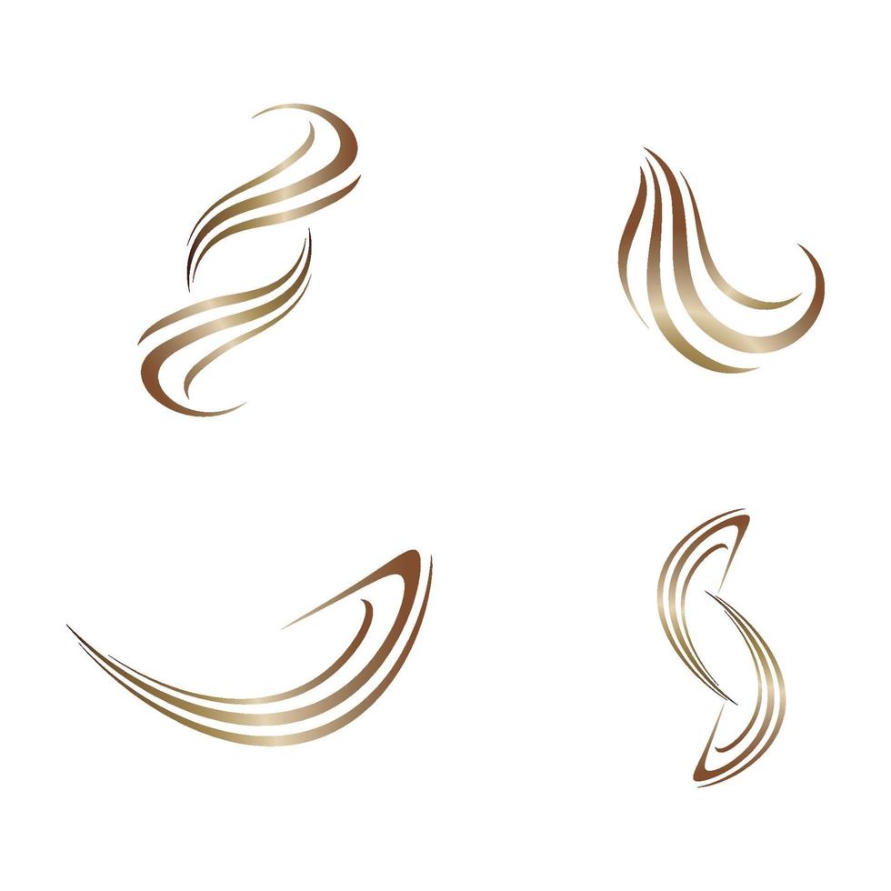 Hair logo and symbol vector icon