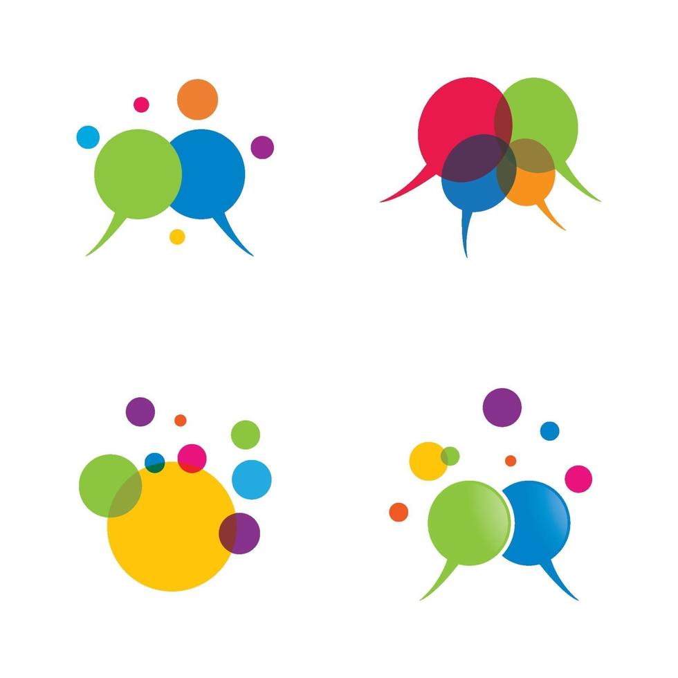 Speech bubble logo images vector