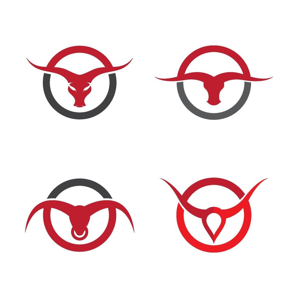 Bull head logo images vector