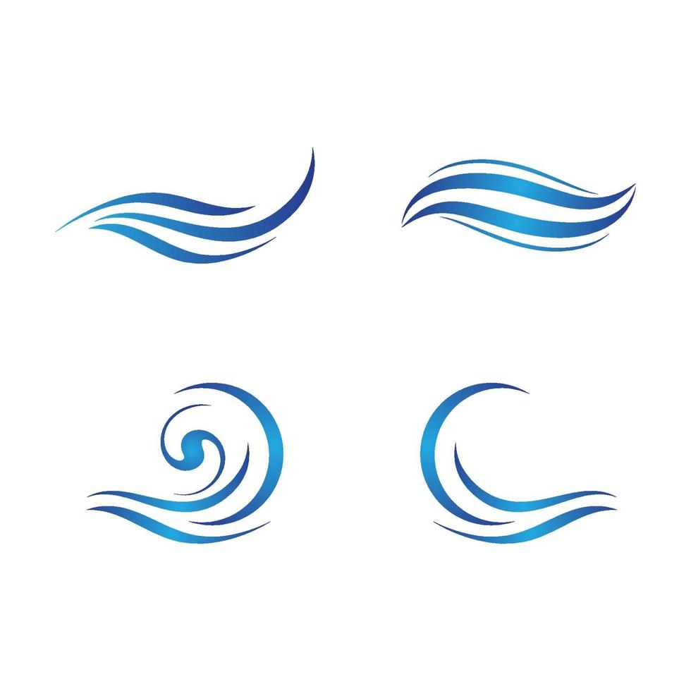 Water wave logo images vector