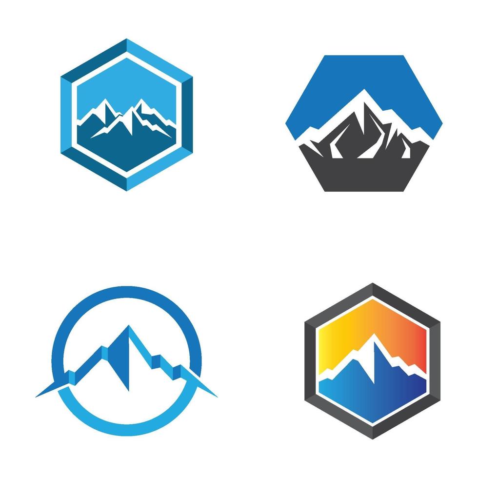 imagenes de logo de montaña vector