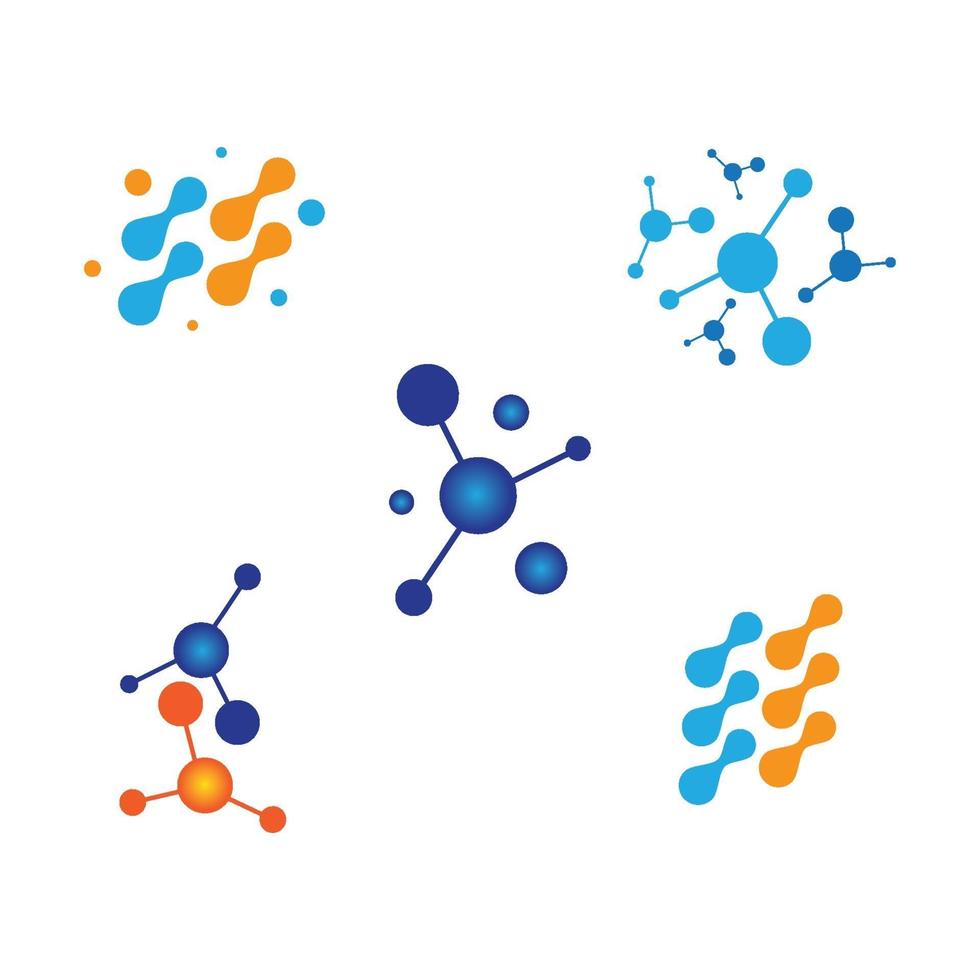 imagenes logo molecula vector