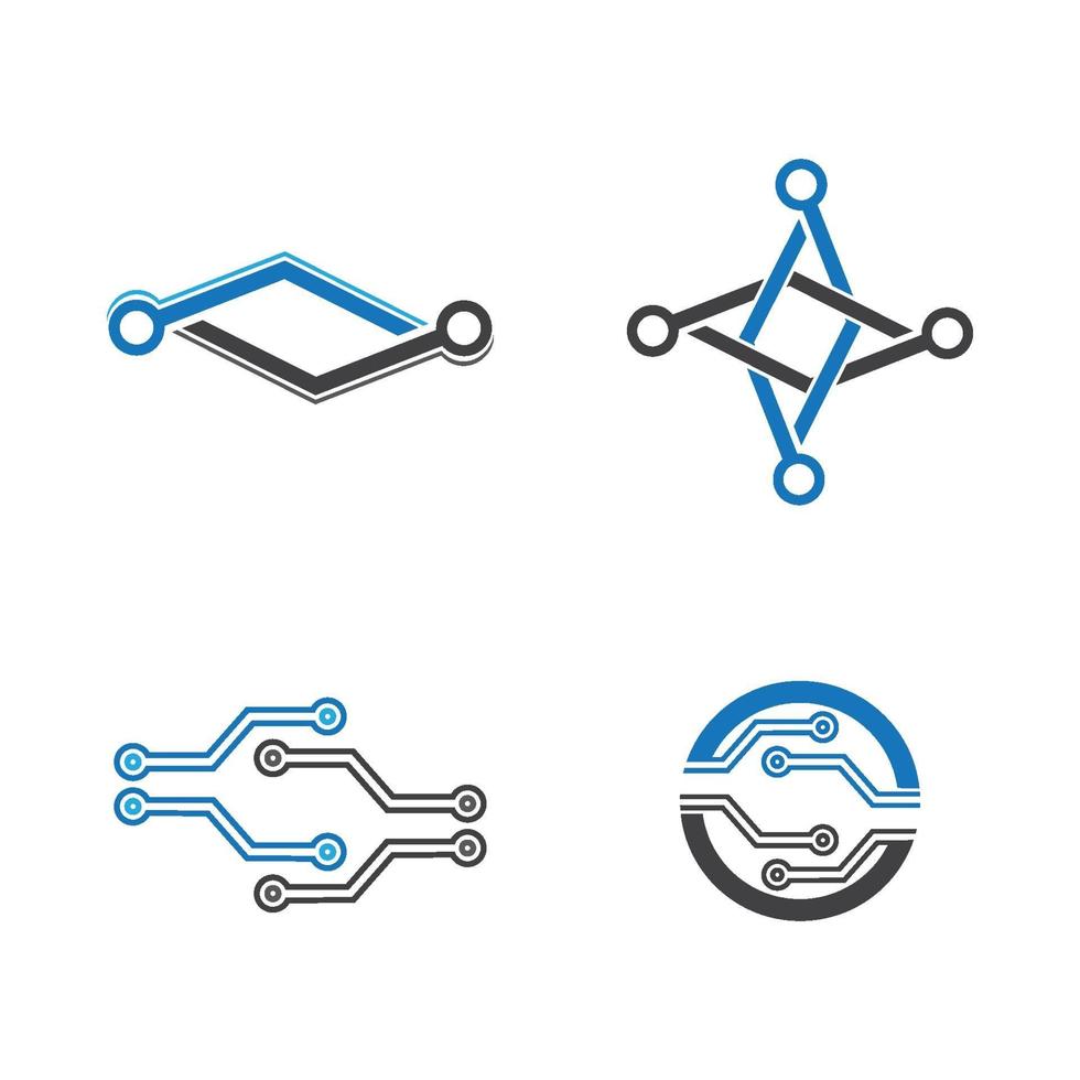 Circuit logo design vector