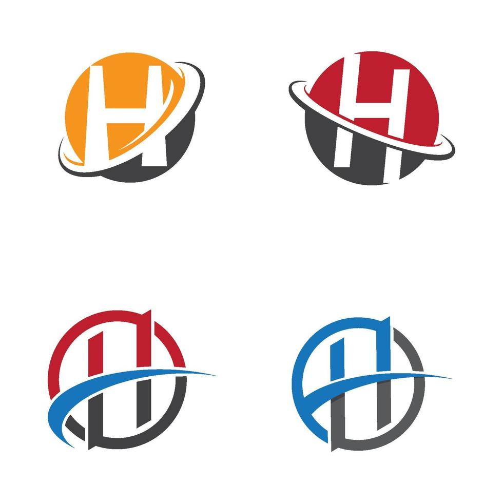 Letter h logo images vector