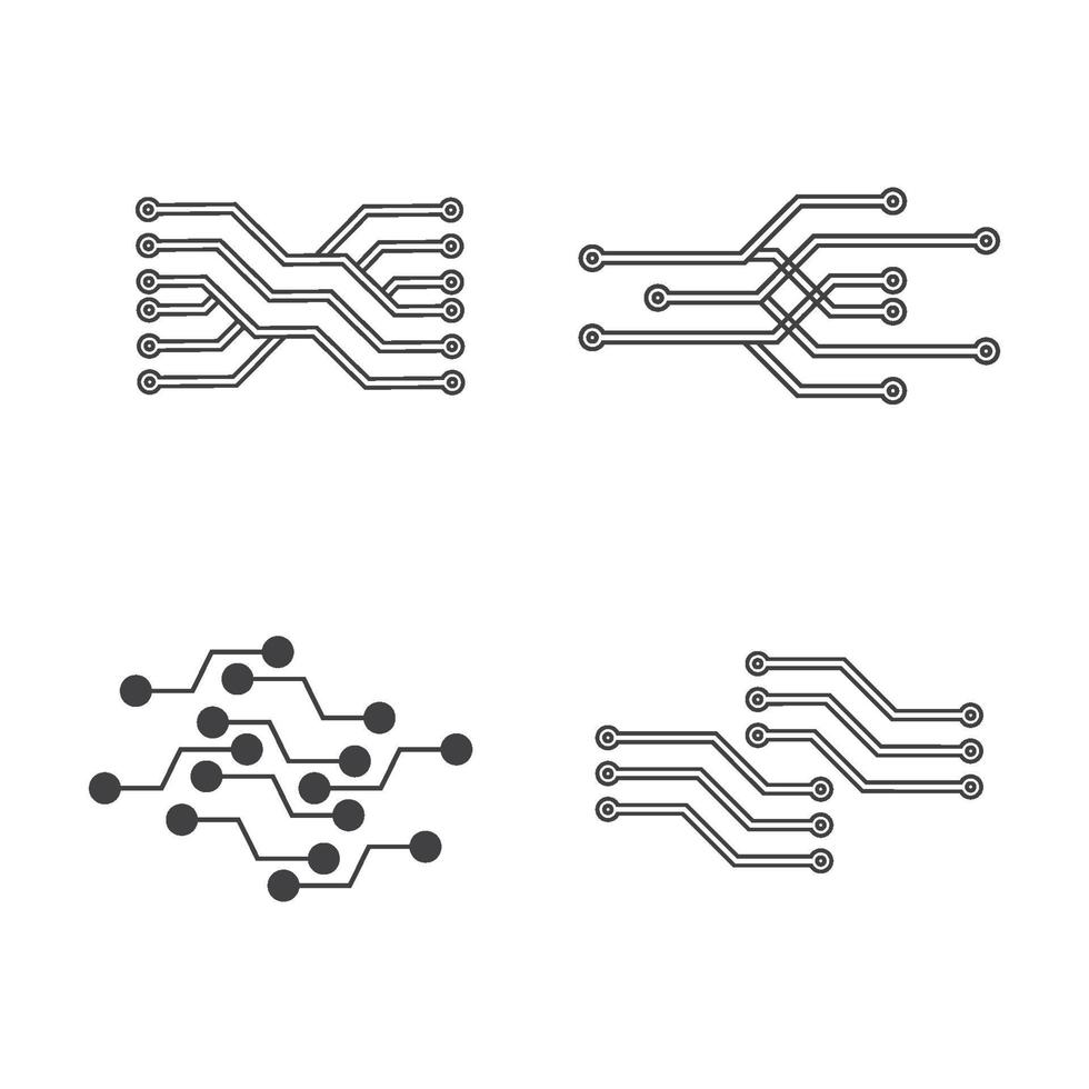 Circuit logo design vector