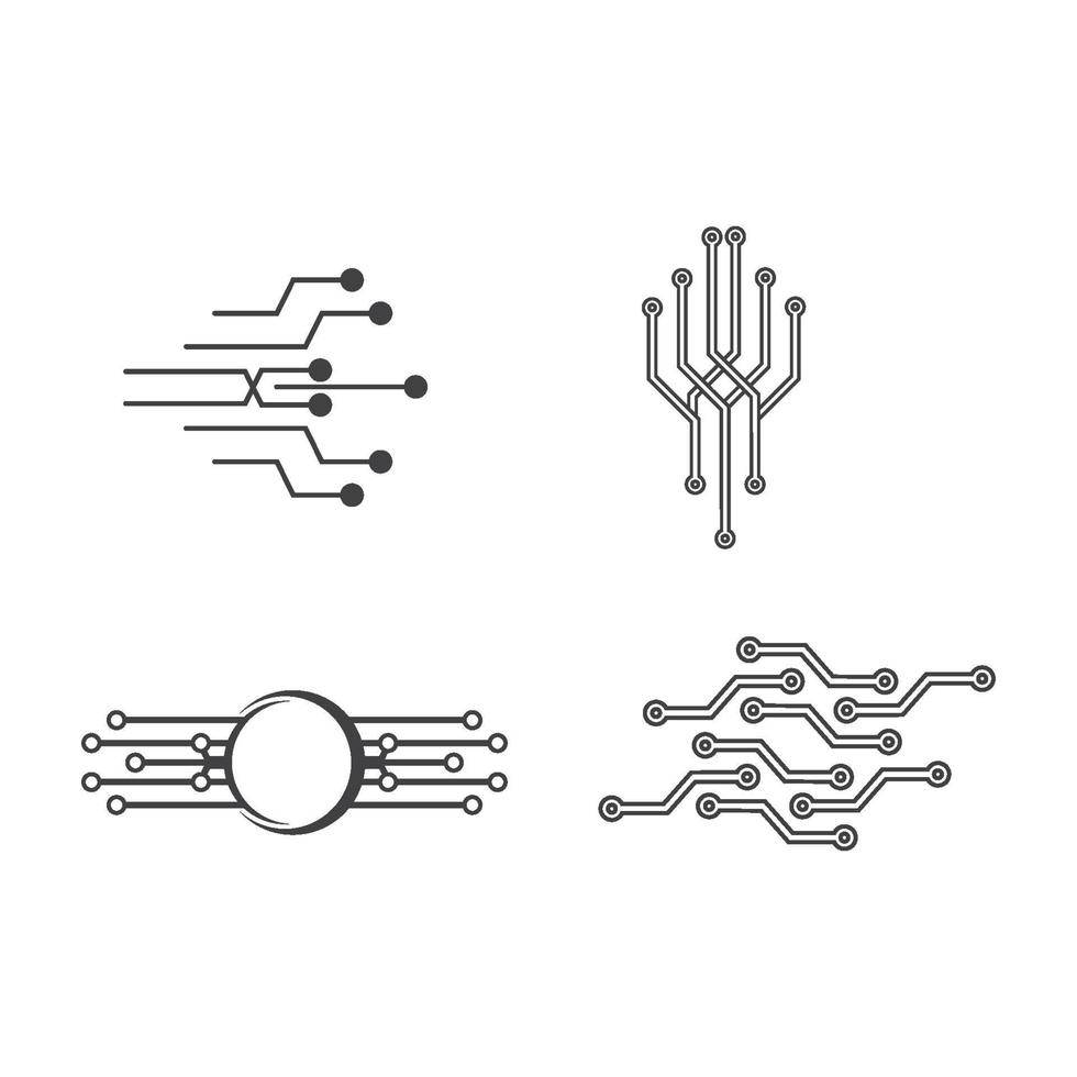 Circuit logo design vector